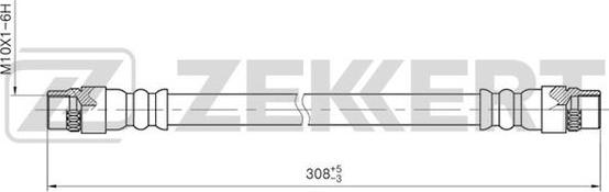 Zekkert BS-9183 - Тормозной шланг autosila-amz.com