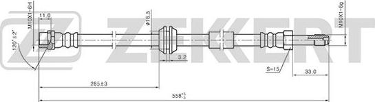 Zekkert BS-9399 - Тормозной шланг autosila-amz.com