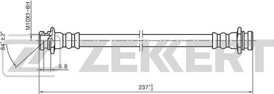 Zekkert BS-9394 - Тормозной шланг autosila-amz.com