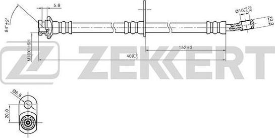 Zekkert BS-9395 - Тормозной шланг autosila-amz.com