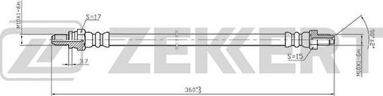 Zekkert BS-9391 - Тормозной шланг autosila-amz.com