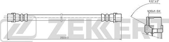 Zekkert BS-9393 - Тормозной шланг autosila-amz.com