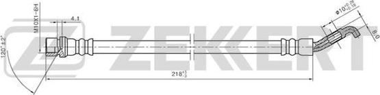 Zekkert BS9301 - Тормозной шланг autosila-amz.com