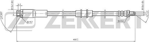 Zekkert BS-9387 - Тормозной шланг autosila-amz.com