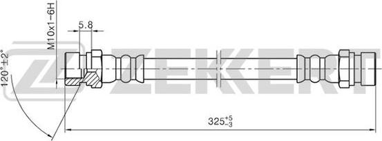 Zekkert BS-9335 - Тормозной шланг autosila-amz.com