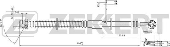 Zekkert BS-9328 - Тормозной шланг autosila-amz.com