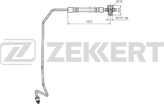Zekkert BS-9245 - Тормозной шланг autosila-amz.com