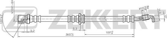 Zekkert BS-9254 - Тормозной шланг autosila-amz.com