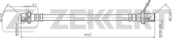 Zekkert BS-9261 - Тормозной шланг autosila-amz.com