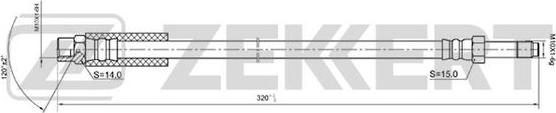 Zekkert BS-9209 - Тормозной шланг autosila-amz.com