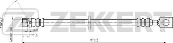 Zekkert BS-9280 - Тормозной шланг autosila-amz.com