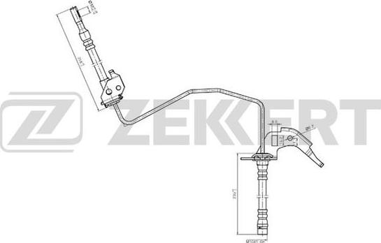 Zekkert BS-9234 - Тормозной шланг autosila-amz.com