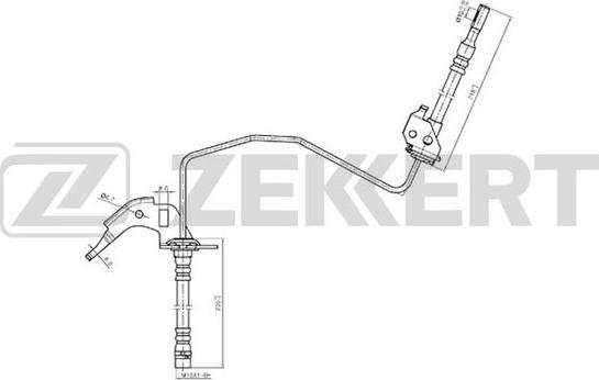 Zekkert BS-9233 - Тормозной шланг autosila-amz.com