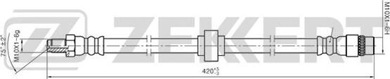 Zekkert BS-9225 - Тормозной шланг autosila-amz.com