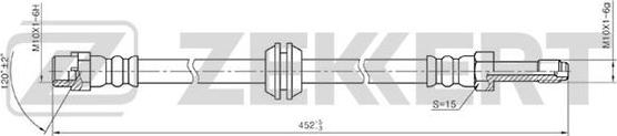 Zekkert BS-9279 - Тормозной шланг autosila-amz.com