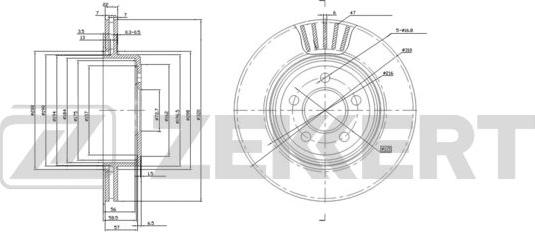 Zekkert BS-5948 - Тормозной диск autosila-amz.com