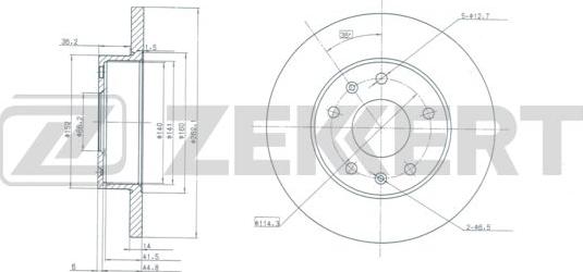 Zekkert BS-5959 - Тормозной диск autosila-amz.com