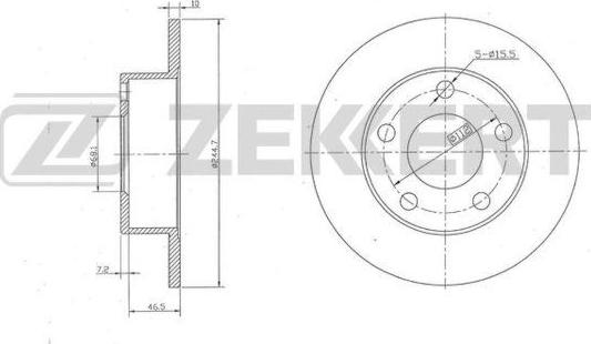 Zekkert BS-5964 - Тормозной диск autosila-amz.com