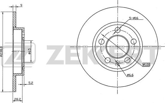 Zekkert BS-5965 - Тормозной диск autosila-amz.com