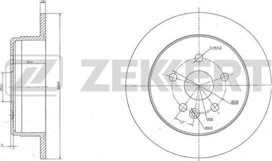 Zekkert BS-5961 - Тормозной диск autosila-amz.com