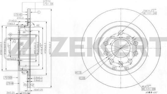 Zekkert BS-5968 - Тормозной диск autosila-amz.com