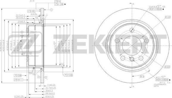 Zekkert BS-5910 - Тормозной диск autosila-amz.com