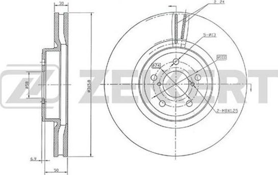 Zekkert BS-5911 - Тормозной диск autosila-amz.com