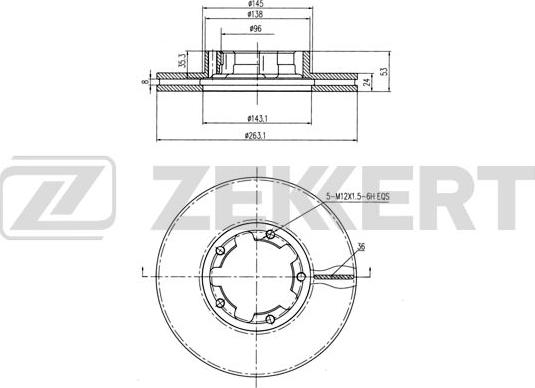 Zekkert BS-5983 - Тормозной диск autosila-amz.com