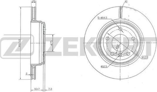 Zekkert BS-5935 - Тормозной диск autosila-amz.com