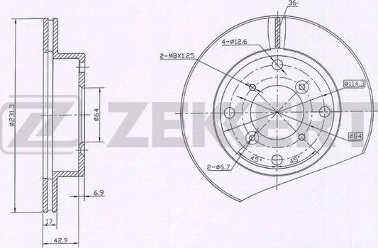 Zekkert BS-5930 - Тормозной диск autosila-amz.com