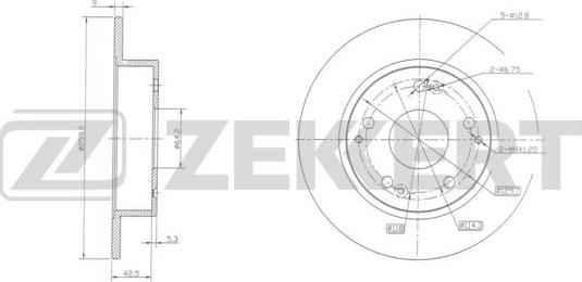 Zekkert BS-5927 - Тормозной диск autosila-amz.com