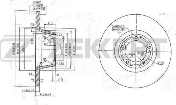 Zekkert BS-5979 - Тормозной диск autosila-amz.com