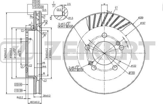 Zekkert BS-5490 - Тормозной диск autosila-amz.com