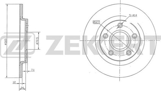 Zekkert BS-5492 - Тормозной диск autosila-amz.com