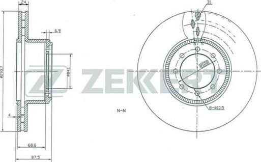 Zekkert BS-5446 - Тормозной диск autosila-amz.com