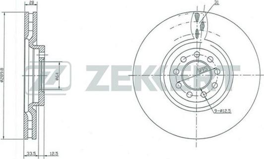 Zekkert BS-5447 - Тормозной диск autosila-amz.com
