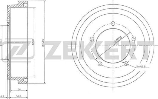 Zekkert BS-5453 - Тормозной барабан autosila-amz.com