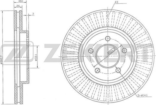 Zekkert BS-5469 - Тормозной диск autosila-amz.com