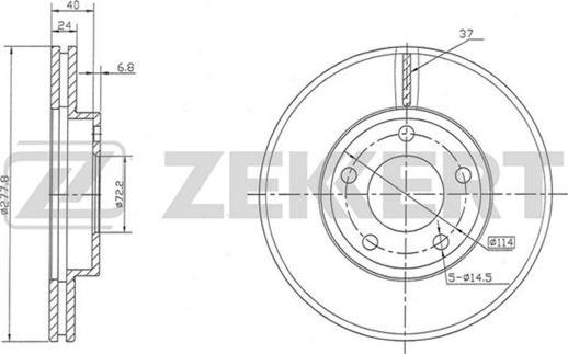 Zekkert BS-5467 - Тормозной диск autosila-amz.com