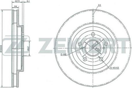 Zekkert BS-5402 - Тормозной диск autosila-amz.com