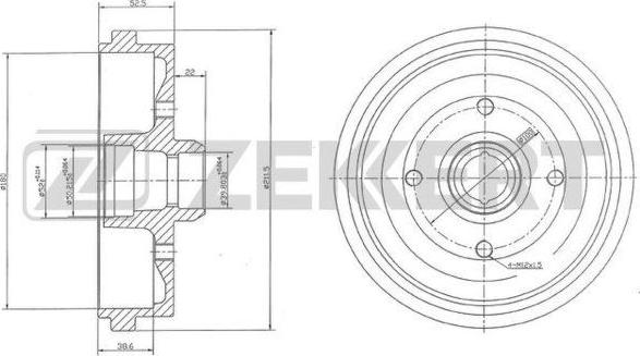 Zekkert BS-5416 - Тормозной барабан autosila-amz.com