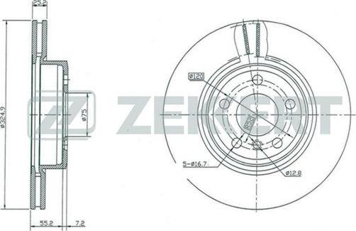 Zekkert BS-5410 - Тормозной диск autosila-amz.com