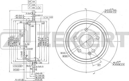 Zekkert BS-5417 - Тормозной диск autosila-amz.com