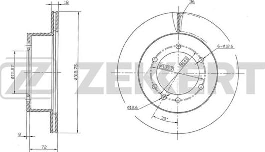Zekkert BS-5483 - Тормозной диск autosila-amz.com