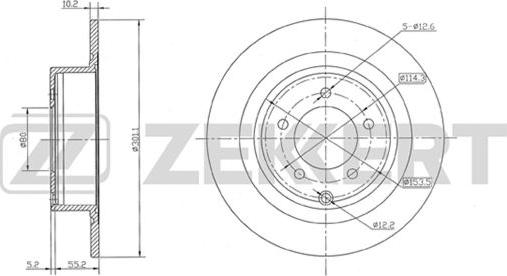 Zekkert BS-5435 - Тормозной диск autosila-amz.com