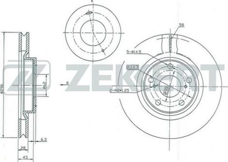 Zekkert BS-5430 - Тормозной диск autosila-amz.com