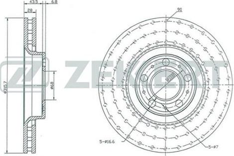 Zekkert BS-5429 - Тормозной диск autosila-amz.com
