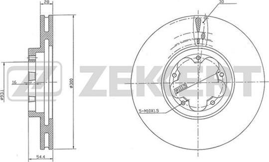 Zekkert BS-5424 - Тормозной диск autosila-amz.com