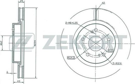 Zekkert BS-5420 - Тормозной диск autosila-amz.com