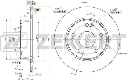 Zekkert BS-5479 - Тормозной диск autosila-amz.com